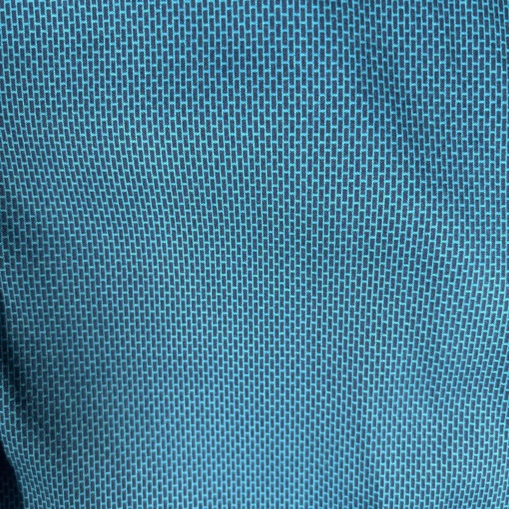 Buttercloth Shirt Long Sleeve Men's Size XL Blue Brick‎ Pattern Geometric Preppy